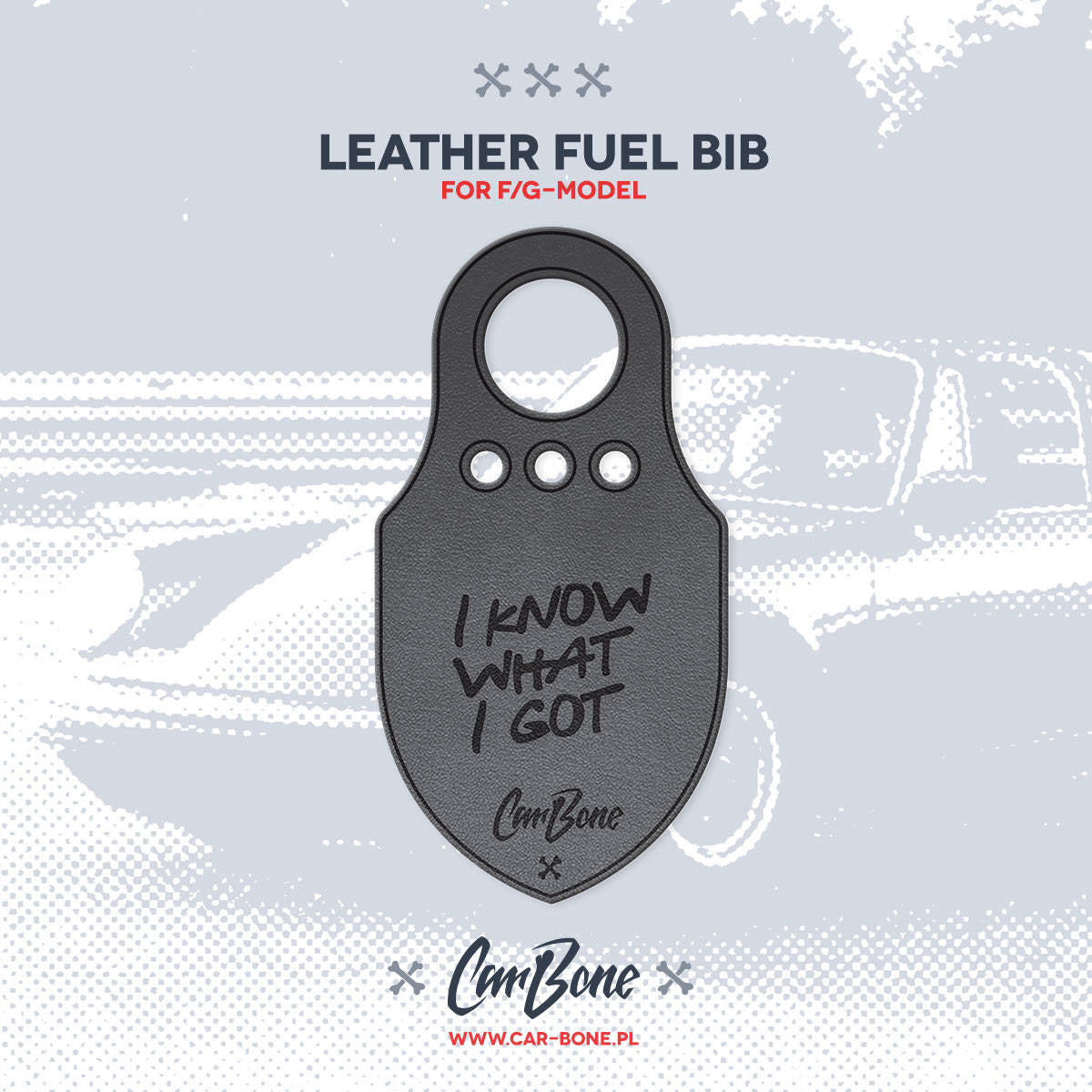 Leather Fuel Bib (Gas Flap) for F/G Models - Just needs some TLC