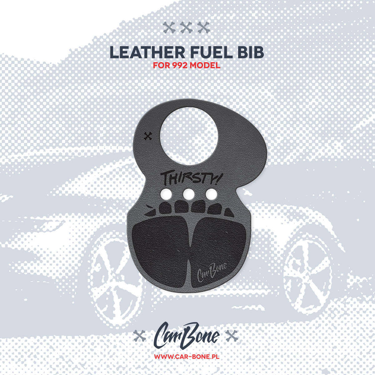 Leather Fuel Bib (Gas Flap) for 992 Model - Shut up and feed me