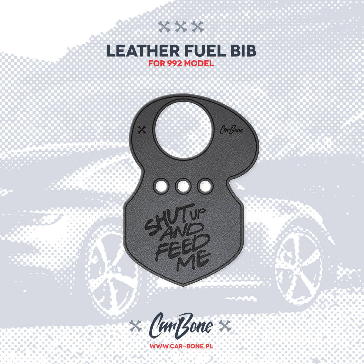 Leather Fuel Bib (Gas Flap) for 992 Model - Shut up and feed me