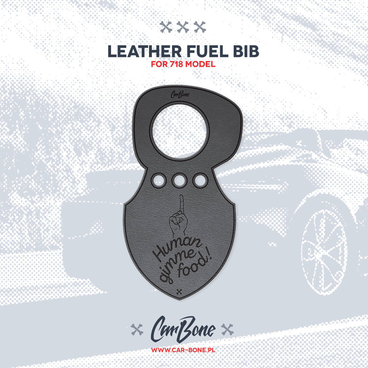 Leather Fuel Bib (Gas Flap) for 718 Models - Just needs some TLC
