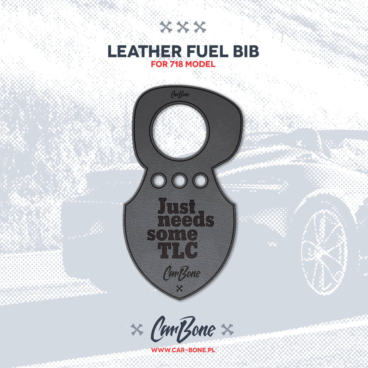 Leather Fuel Bib (Gas Flap) for 718 Models - Just needs some TLC
