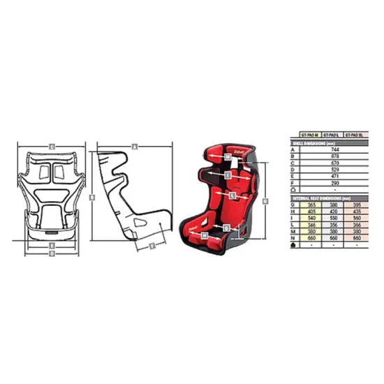 Sabelt GT-PAD Fiberglass Racing Seat | FIA 8855-1999 — view 11