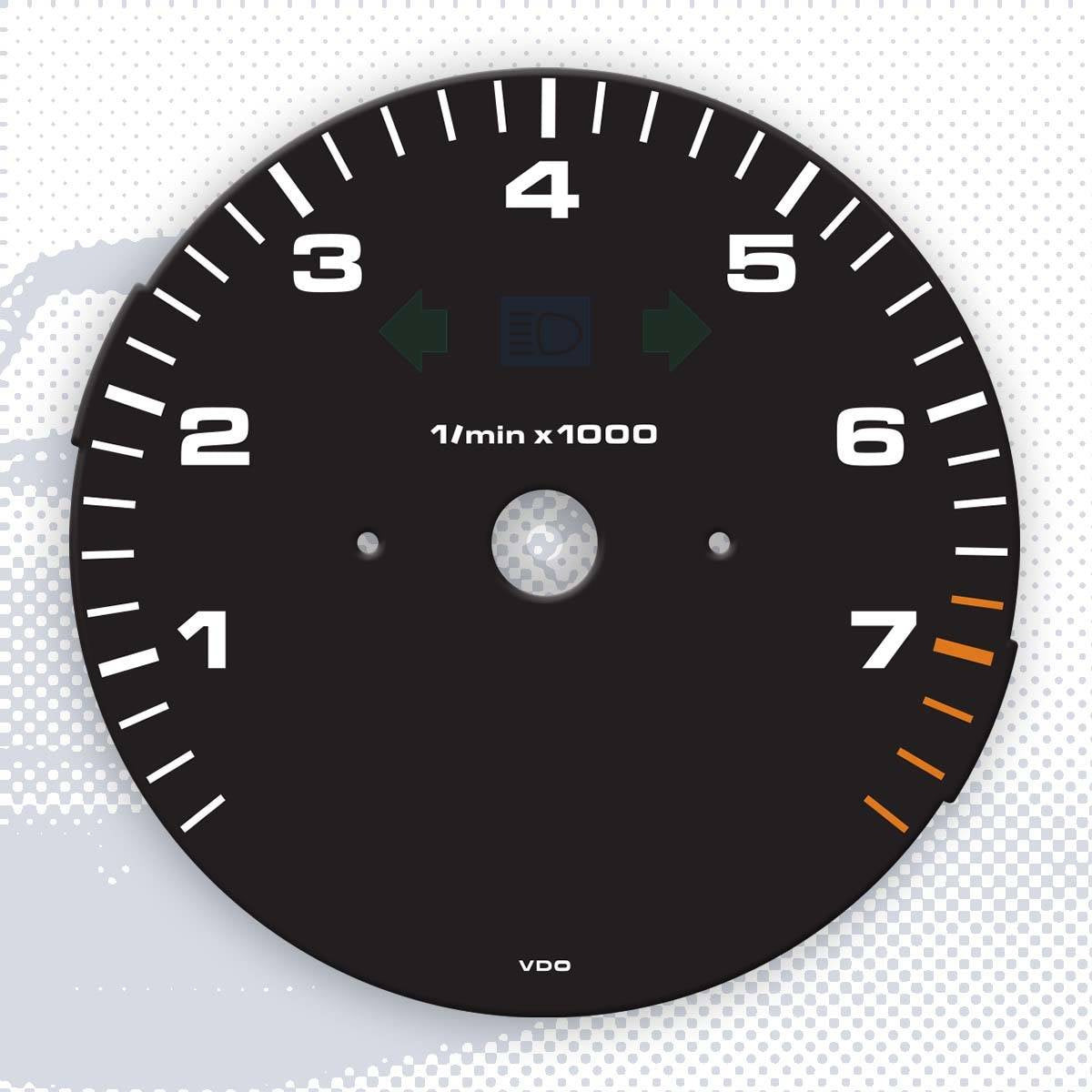 Gauge face tachometer – for 964 993 (1989-1998) - Automatic / With LCD