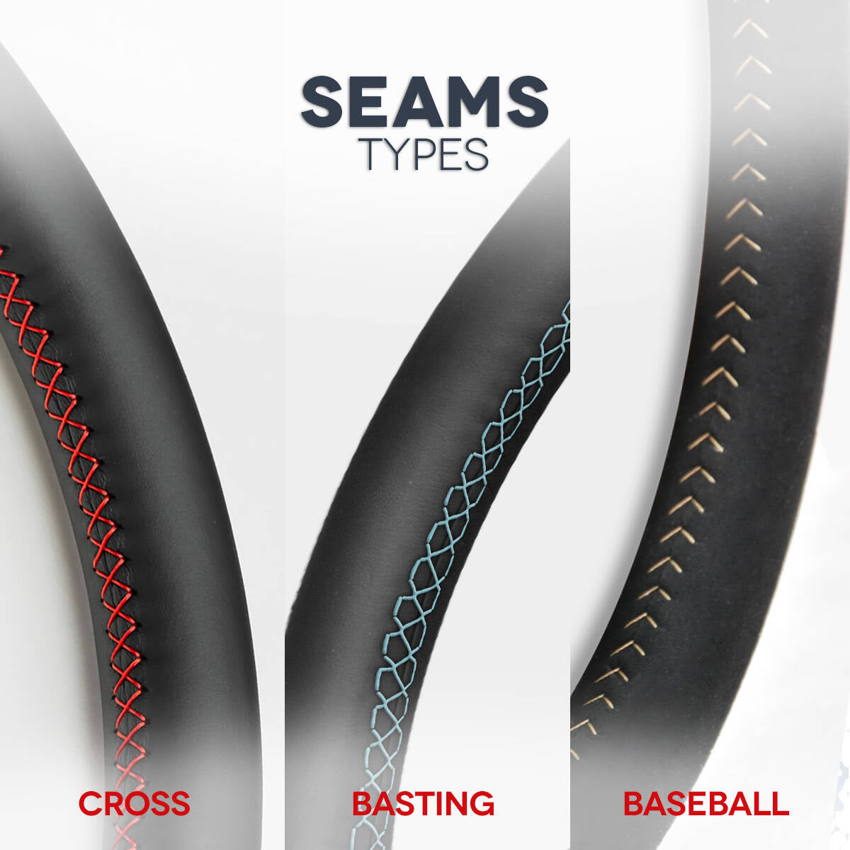 Steering wheel reupholstery / rewrapping service - Cross / Custom / Leather / Yes