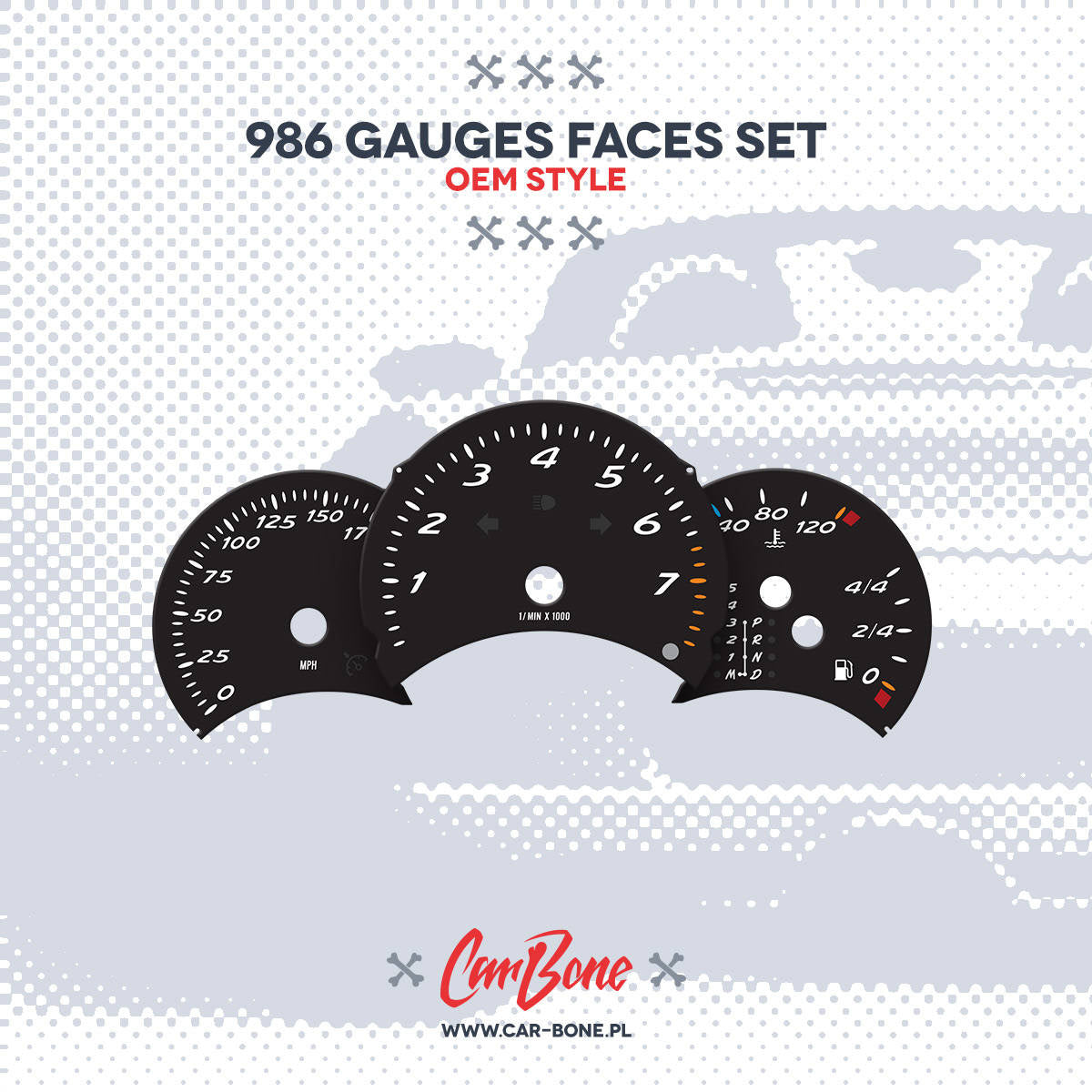 Gauge faces set – for 986 (1997-2004)