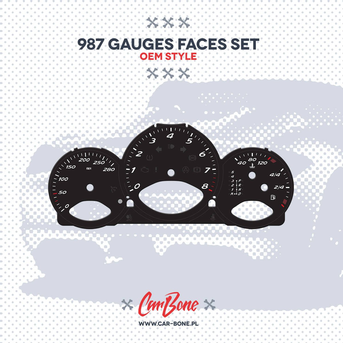 Gauge faces set – for 987 (2005-2012)