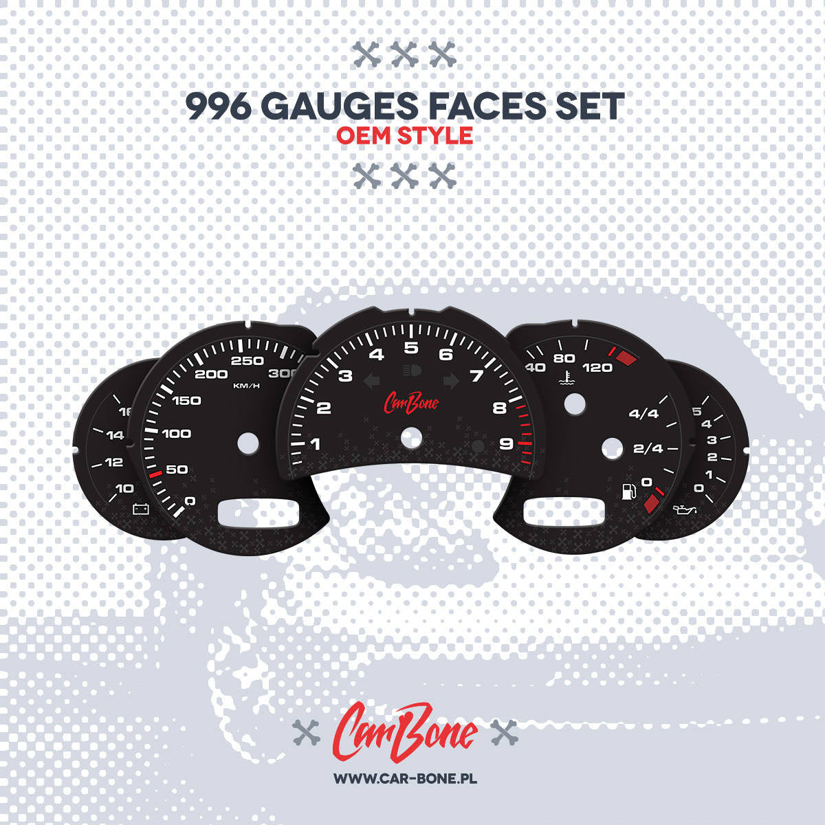 Custom - Gauge faces set – for 996 (1998-2005)