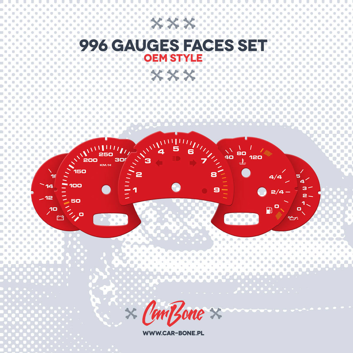 Custom - Gauge faces set – for 996 (1998-2005)
