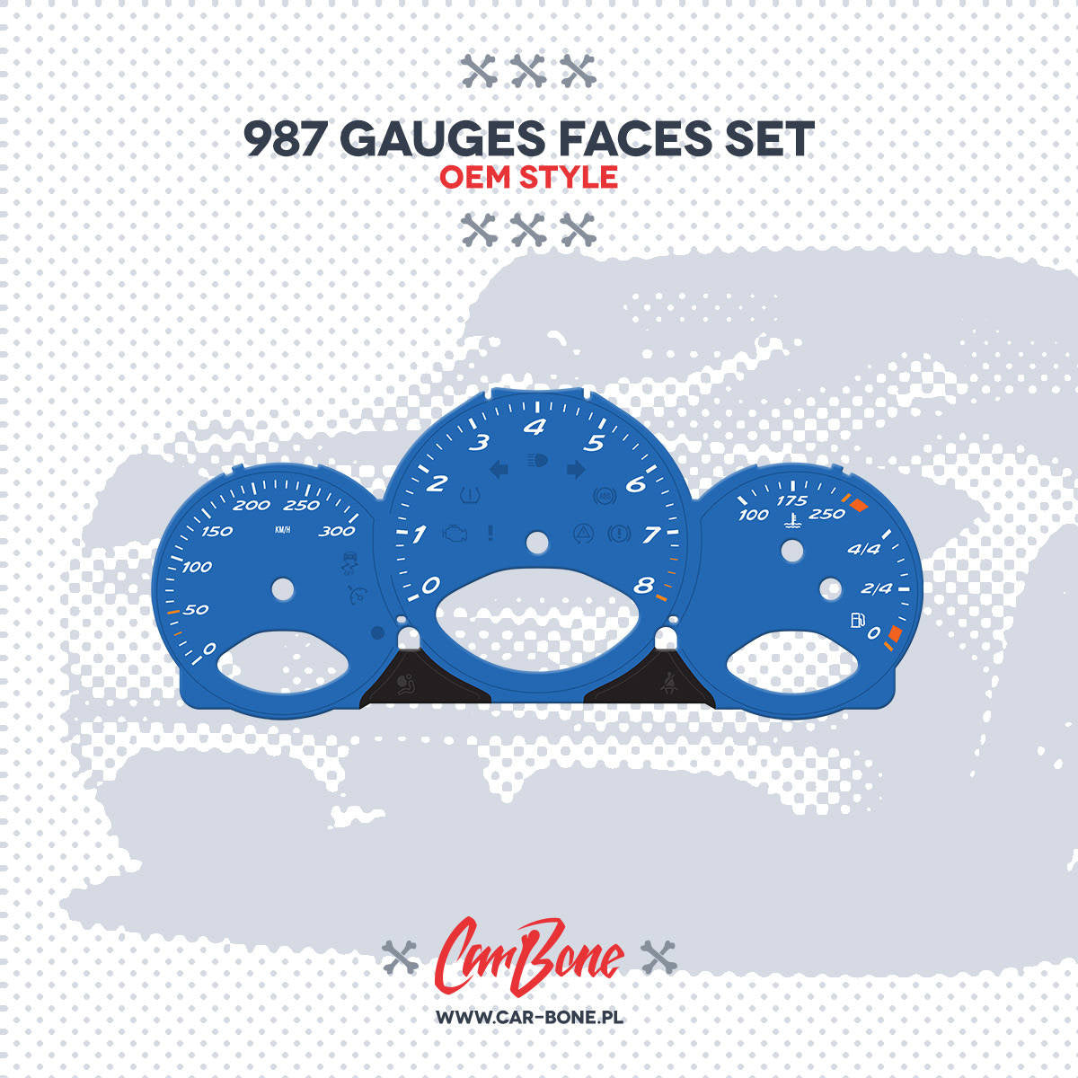 Custom - Gauge faces set – for 987 (2005-2012)