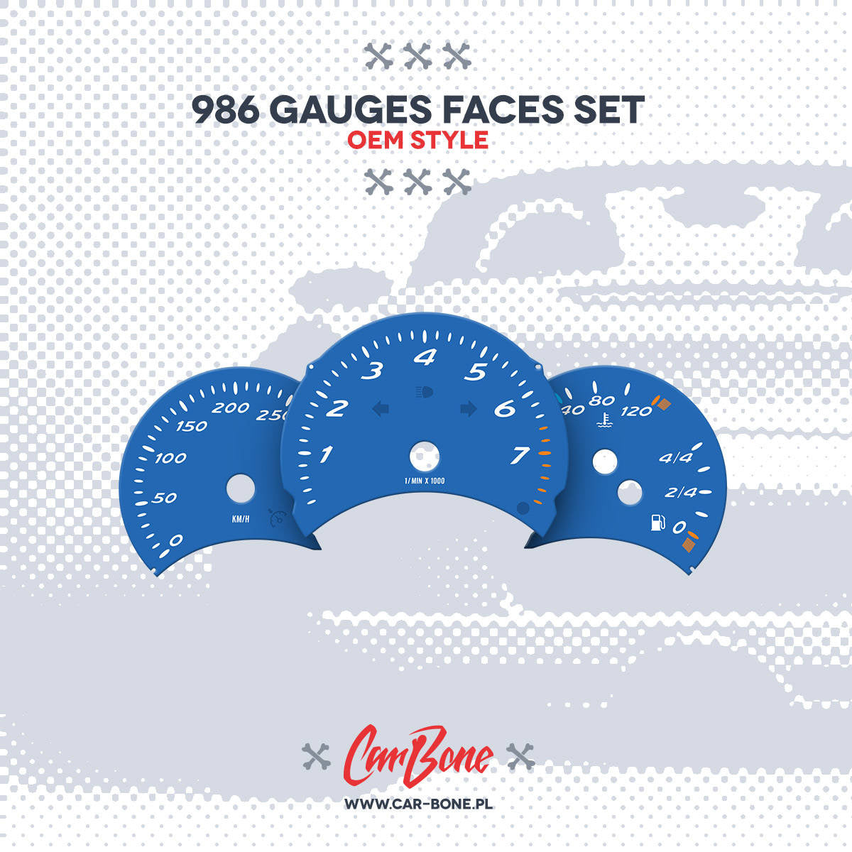 Custom - Gauge faces set – for 986 (1997-2004)