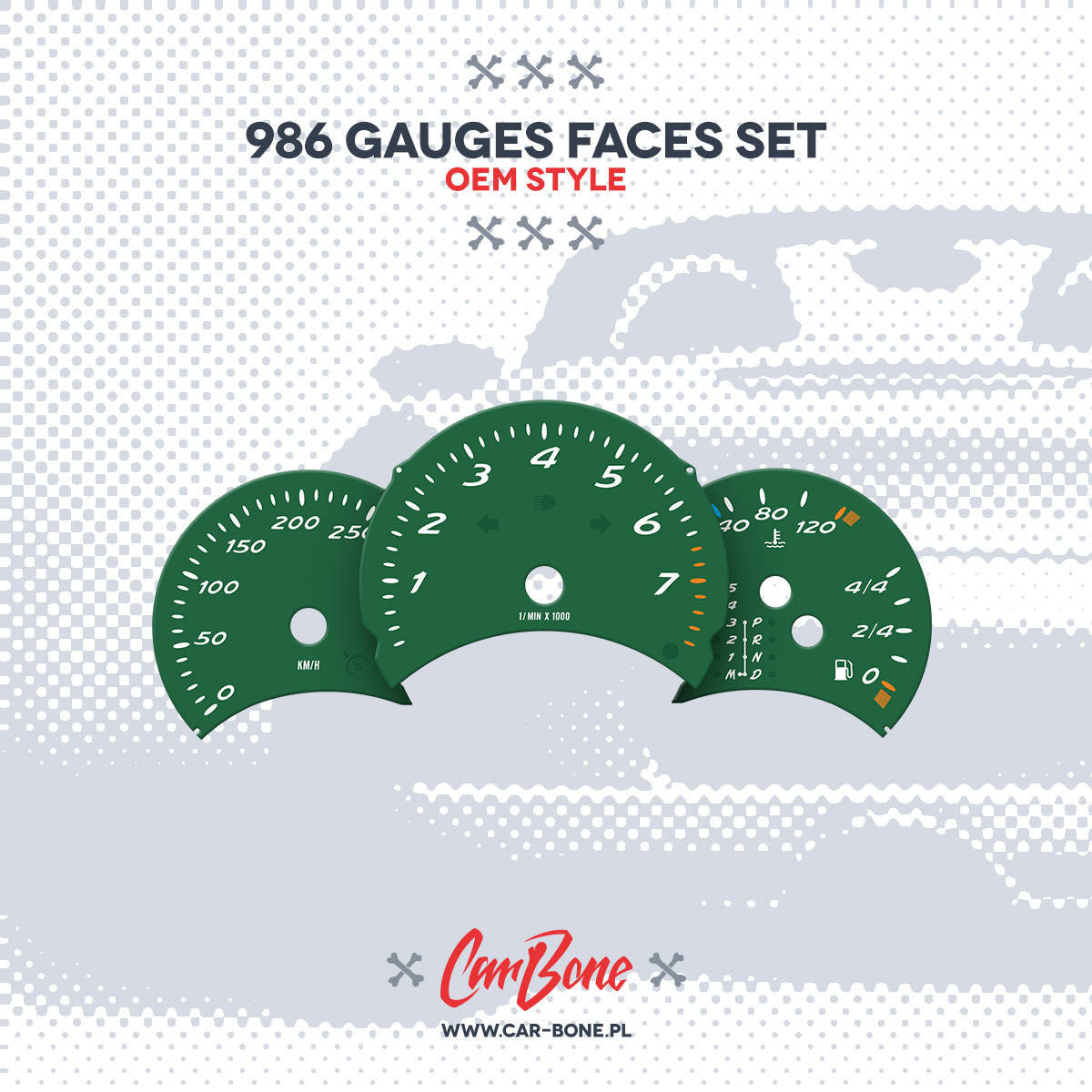 Custom - Gauge faces set – for 986 (1997-2004)