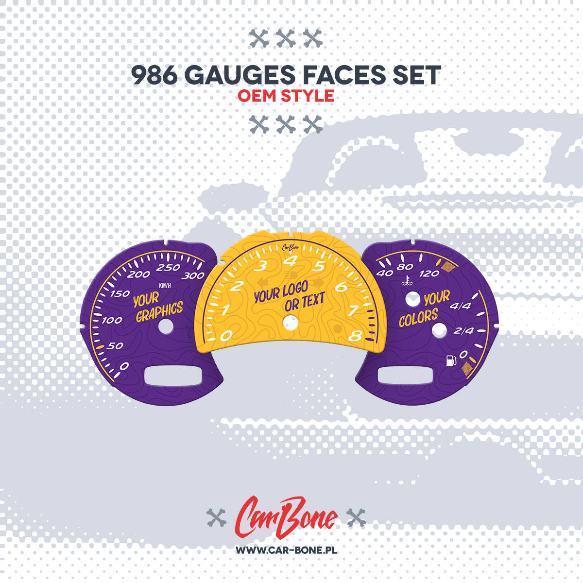 Custom - Gauge faces set – for 986 (1997-2004)