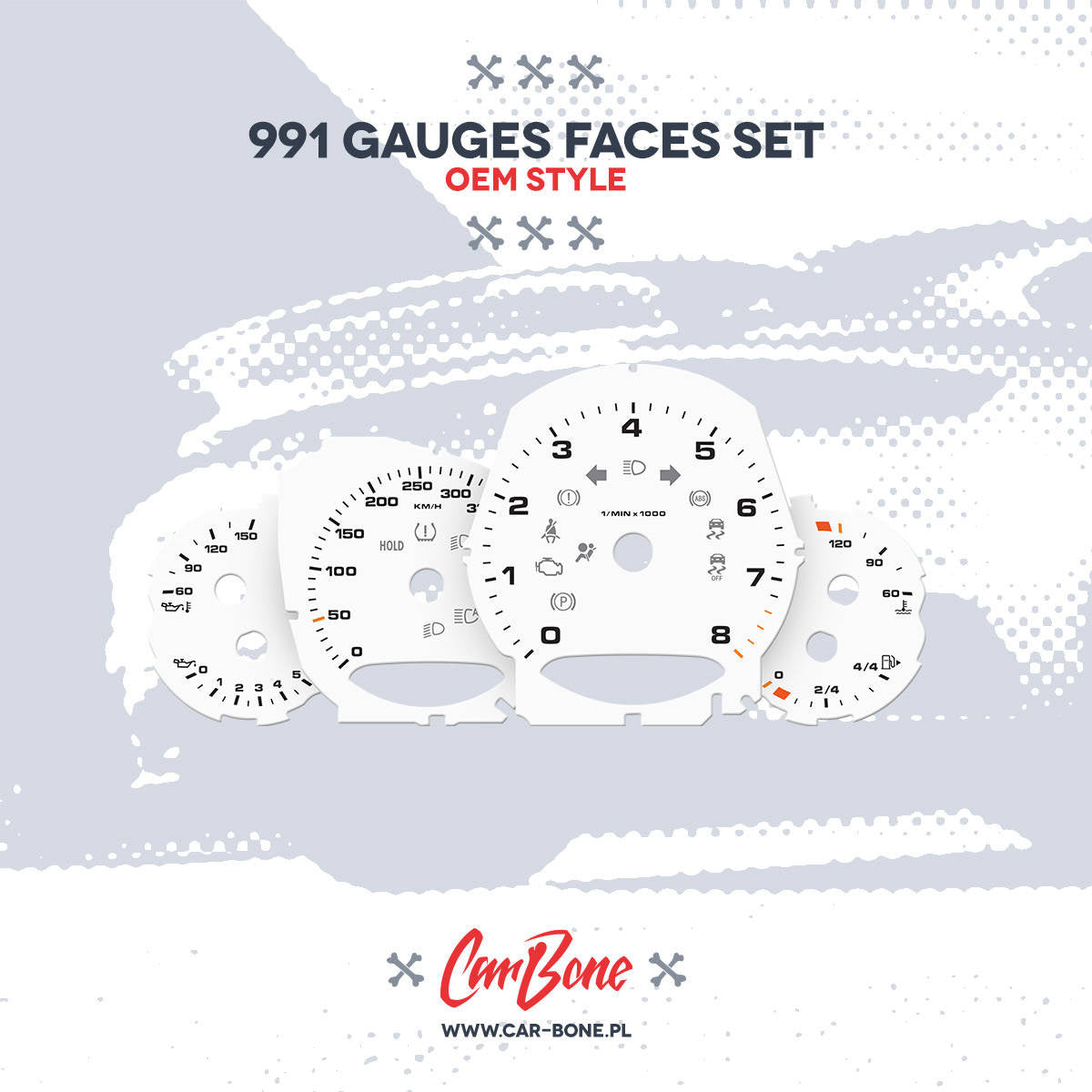 Custom - Gauge faces set – for 991 (2013-2019)
