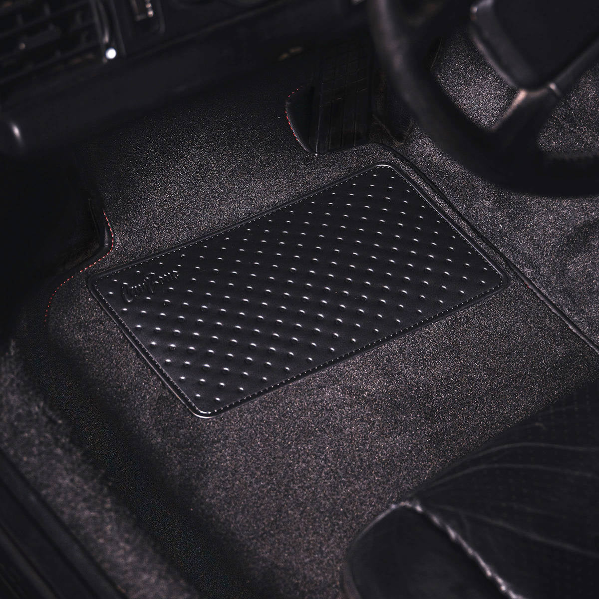Velour / Silver knit floor mats
