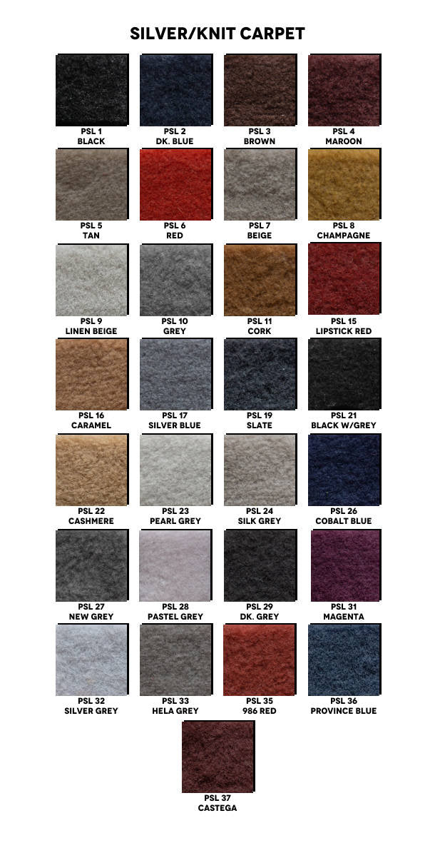 Velour / Silver knit floor mats