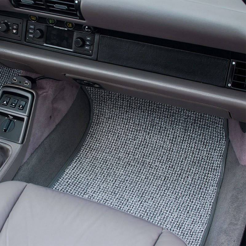 Grey Houndstooth floor mats