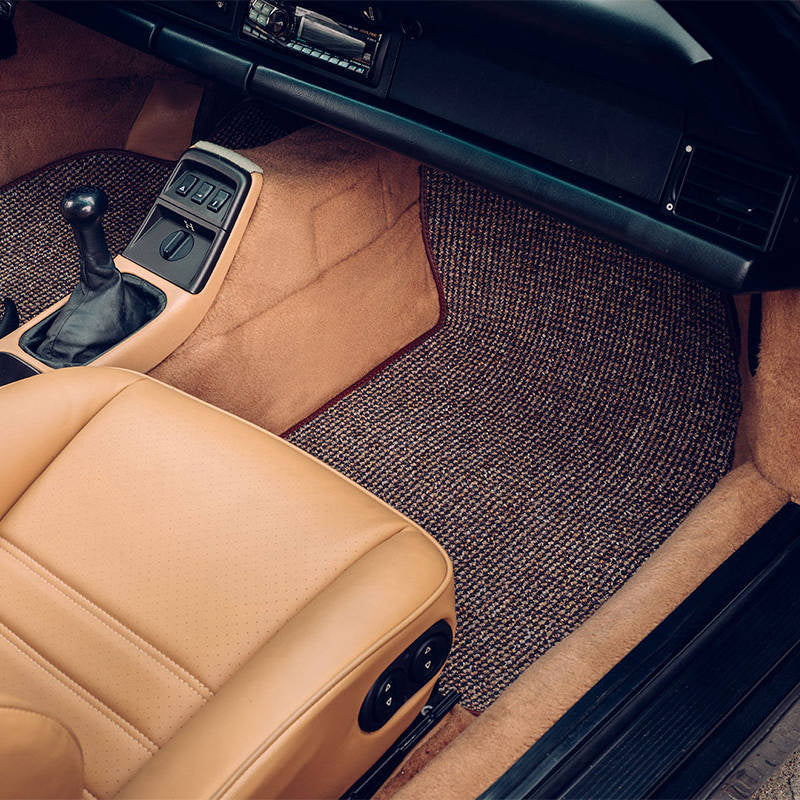 Brown Houndstooth Interior Mat Bundle LHD