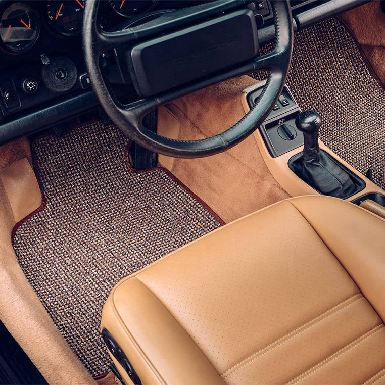 Brown Houndstooth Interior Mat Bundle LHD