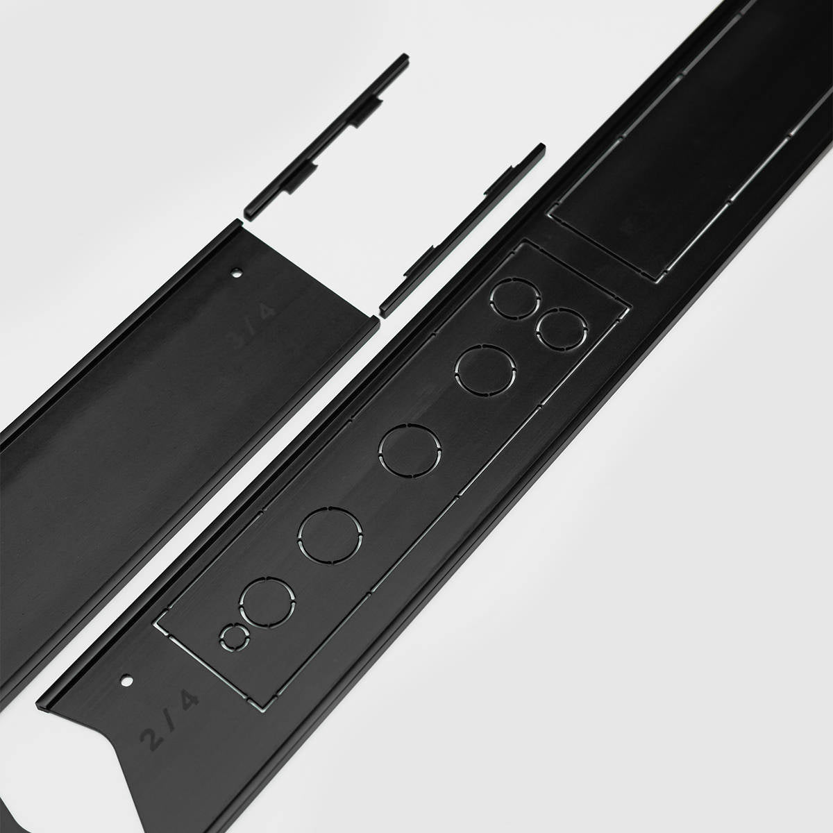 CarBone Dash Trim 964/993 - Black, LHD - 964/993 / glove box / anodized black