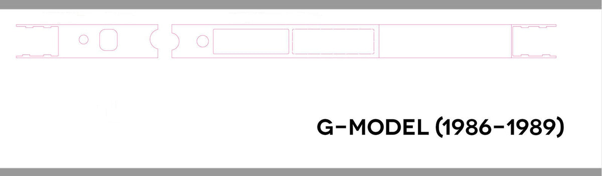 CarBone Dash Trim G-model (1986 - 1989) - Silver, LHD - G model / no glove box / silver