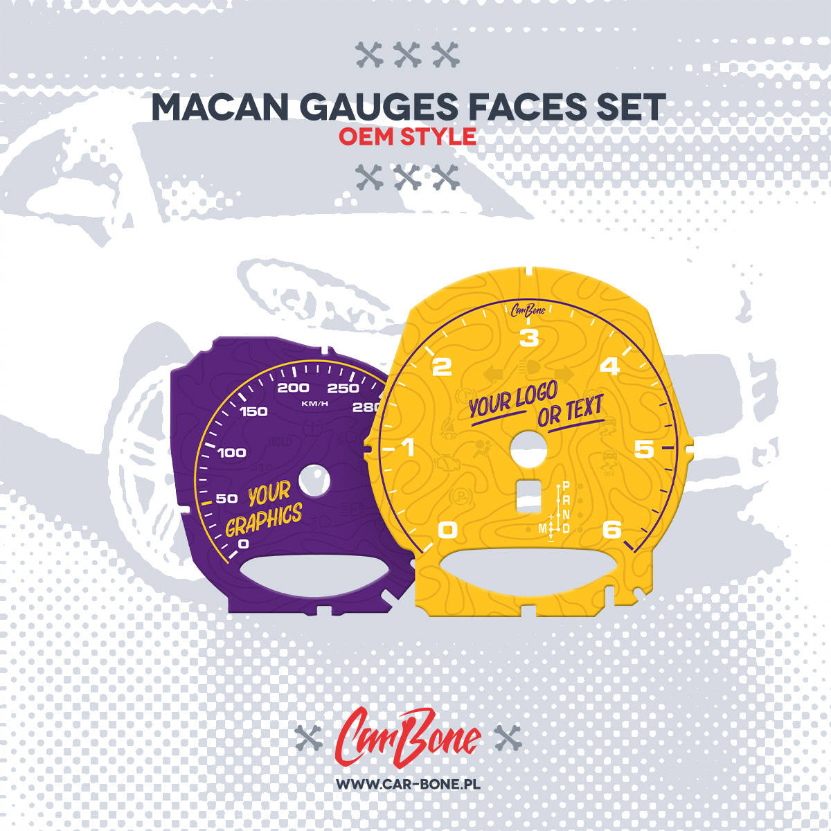 Custom - Gauge faces set – for Macan (2014- )