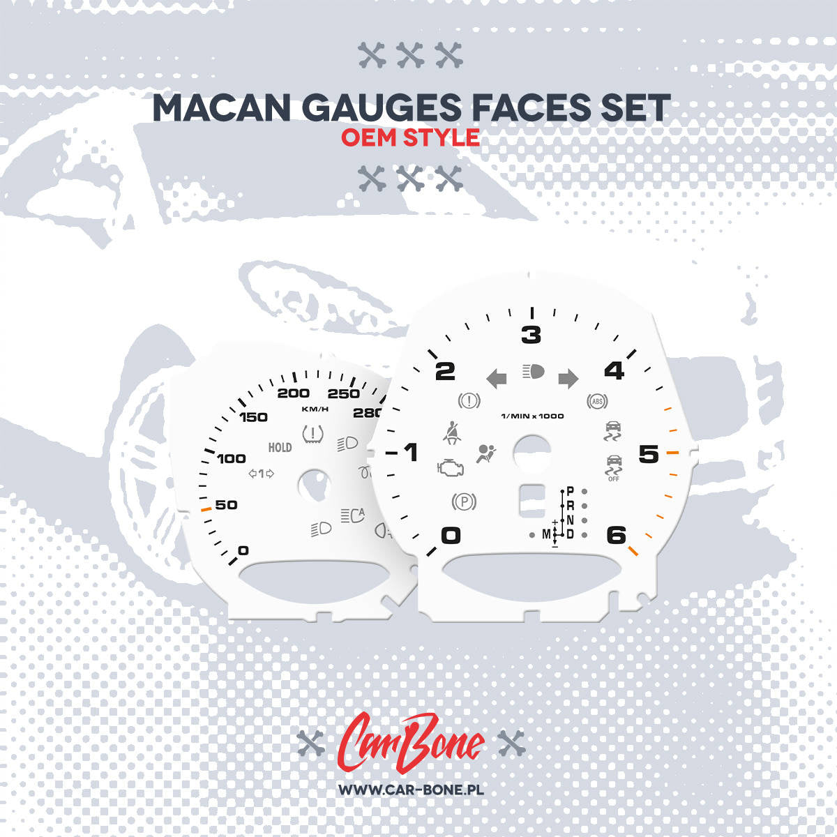 Custom - Gauge faces set – for Macan (2014- )
