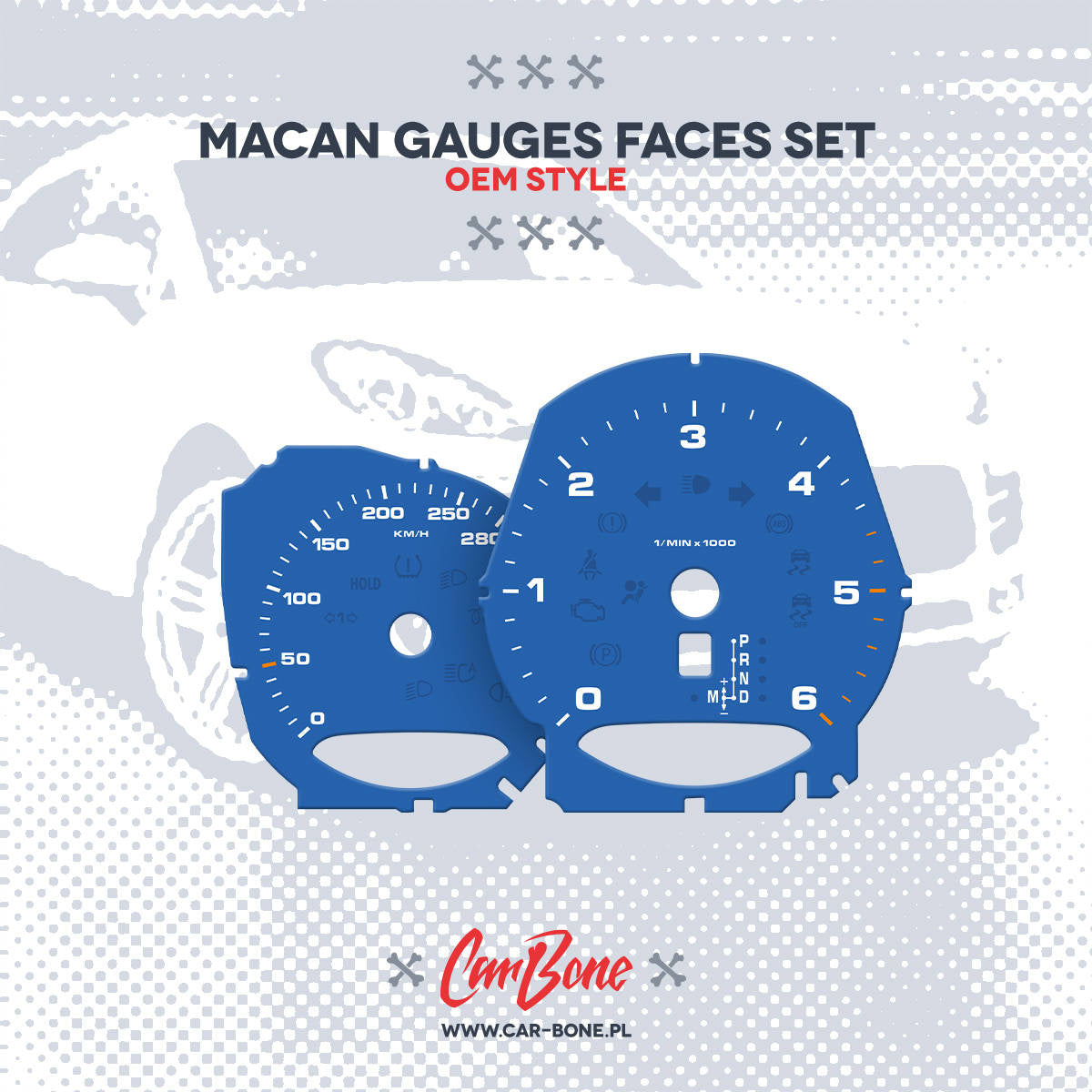 Custom - Gauge faces set – for Macan (2014- )