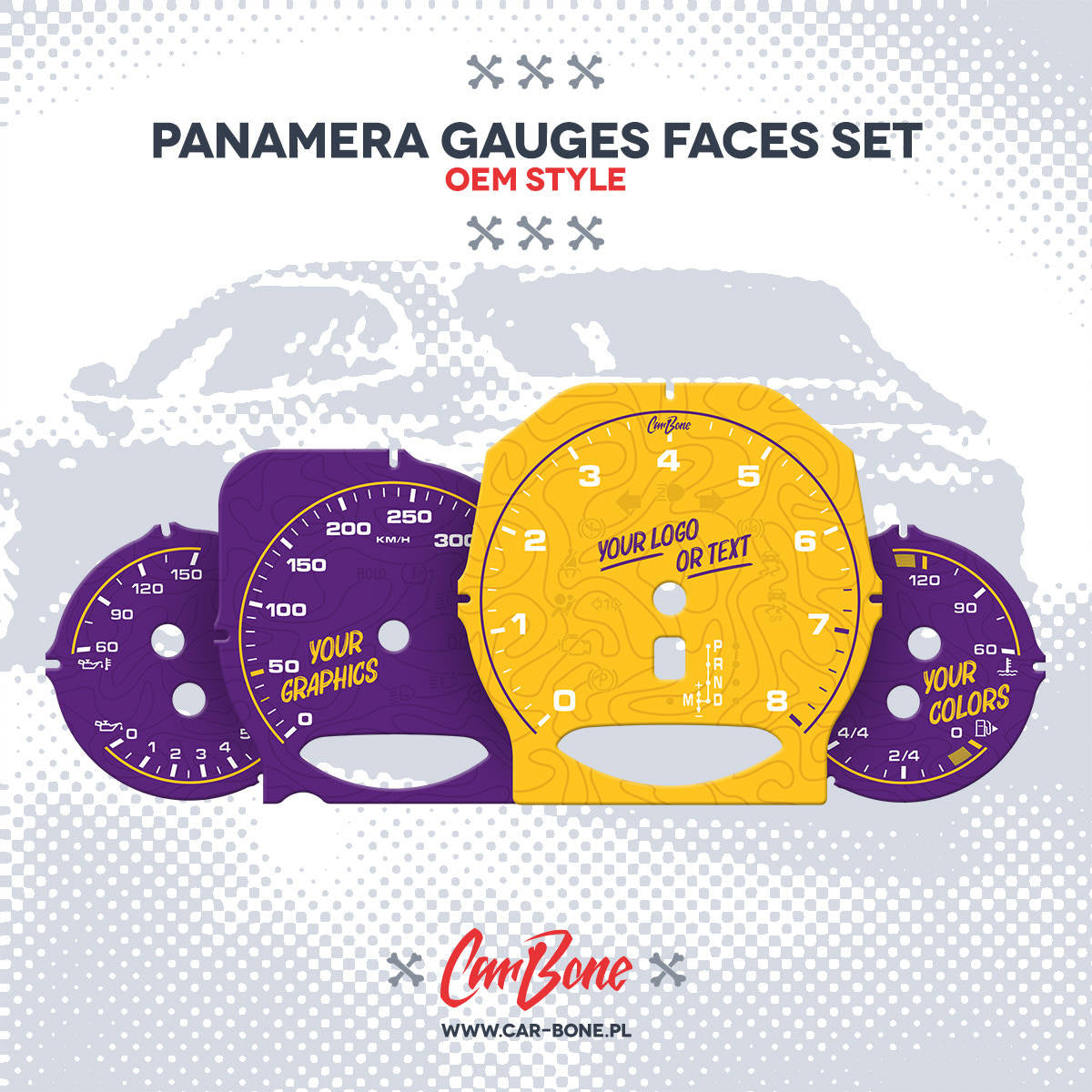 Custom - Gauge faces set – for Panamera (970) (2009-2016)