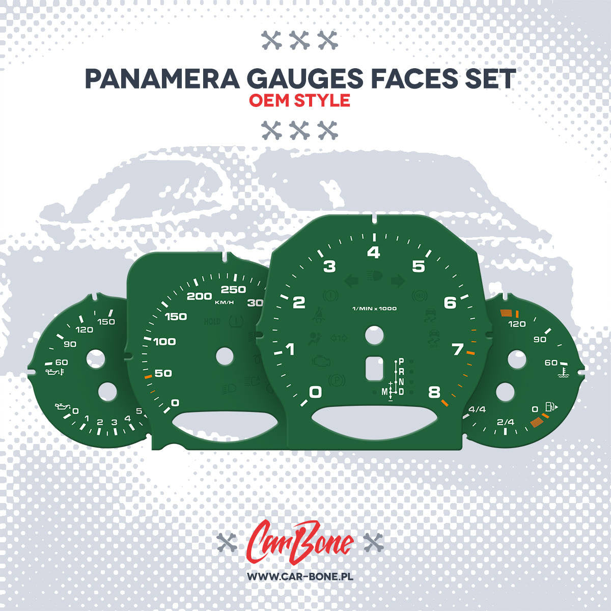 Custom - Gauge faces set – for Panamera (970) (2009-2016)
