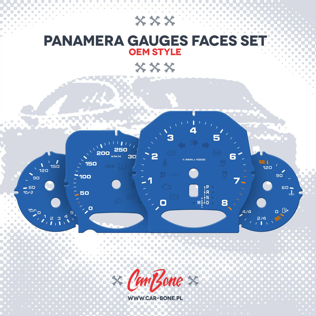 Custom - Gauge faces set – for Panamera (970) (2009-2016)