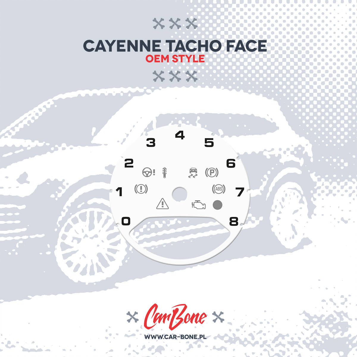 Custom - Gauge face tachometer – for Cayenne (9YA) (2019- )