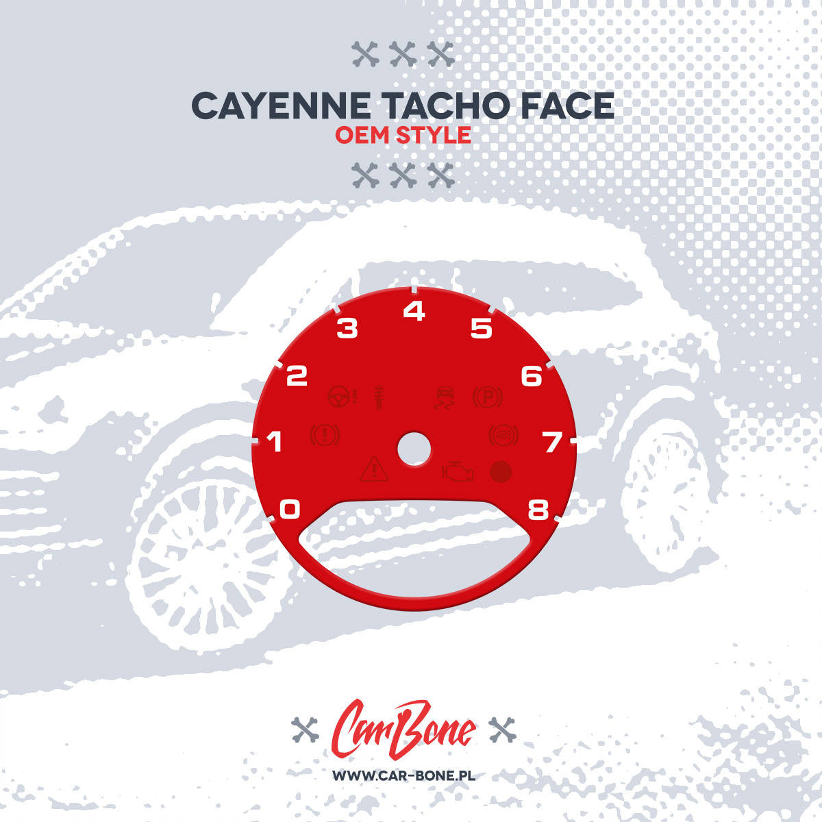 Custom - Gauge face tachometer – for Cayenne (9YA) (2019- )