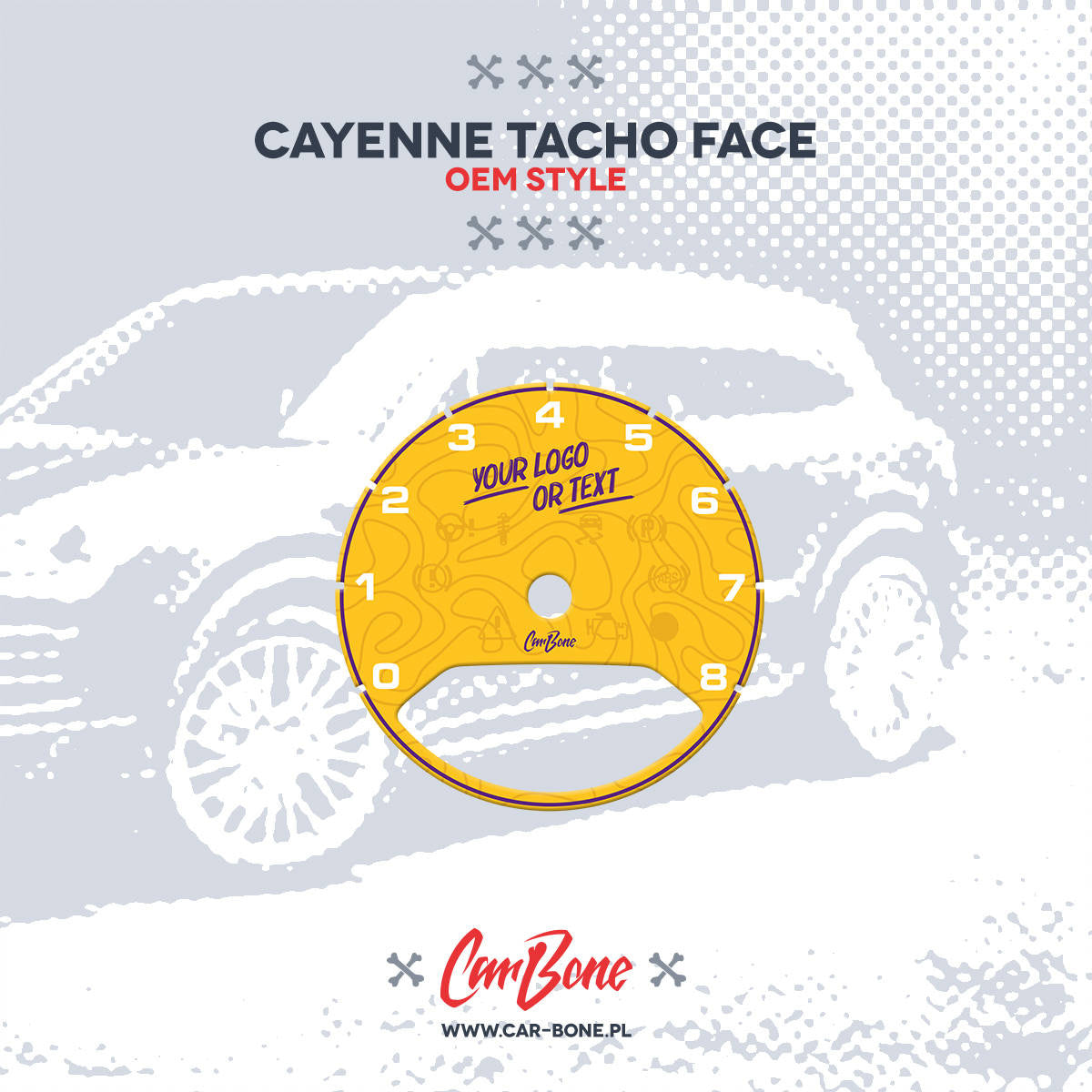 Custom - Gauge face tachometer – for Cayenne (9YA) (2019- )