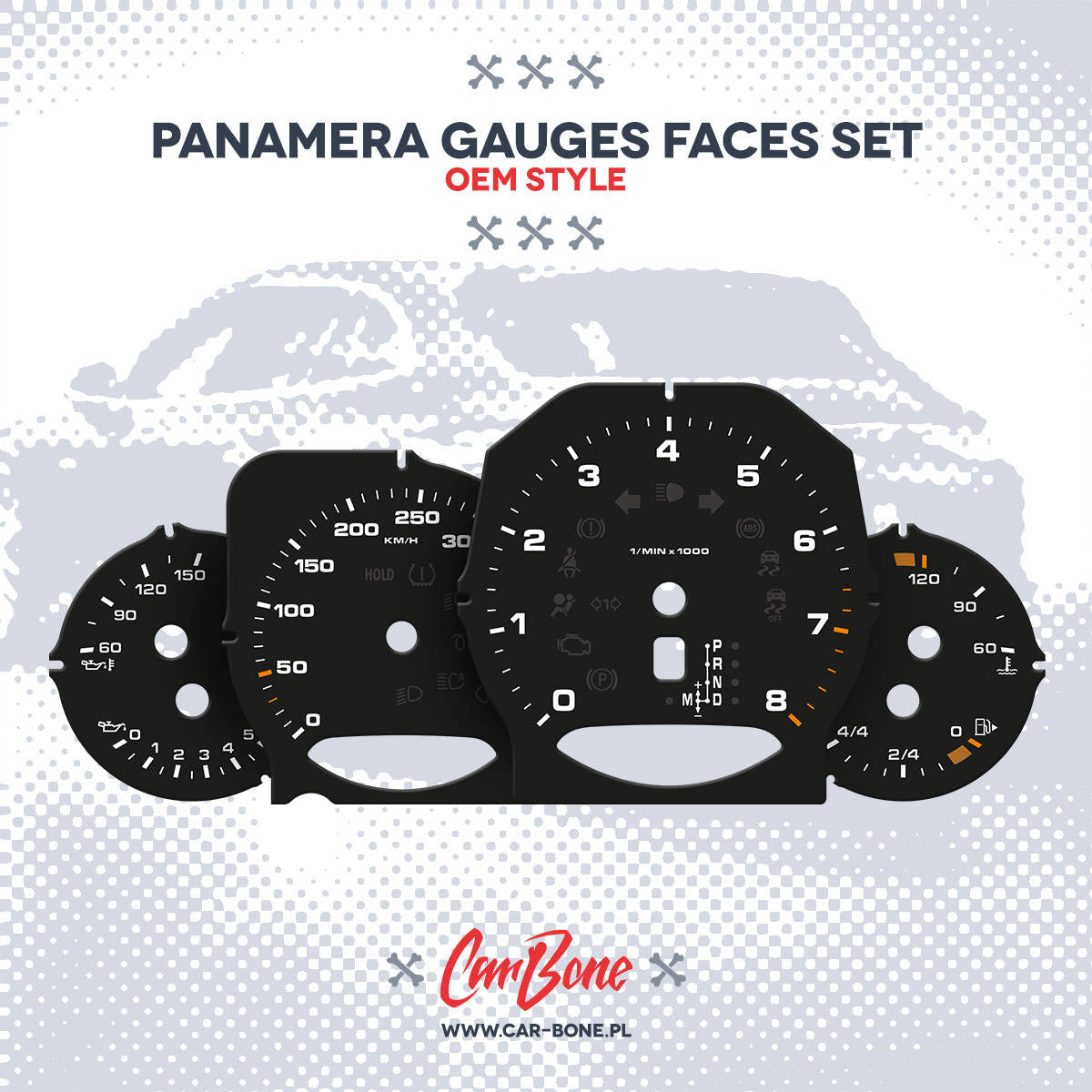Gauge faces set – for Panamera (970) (2009-2016)