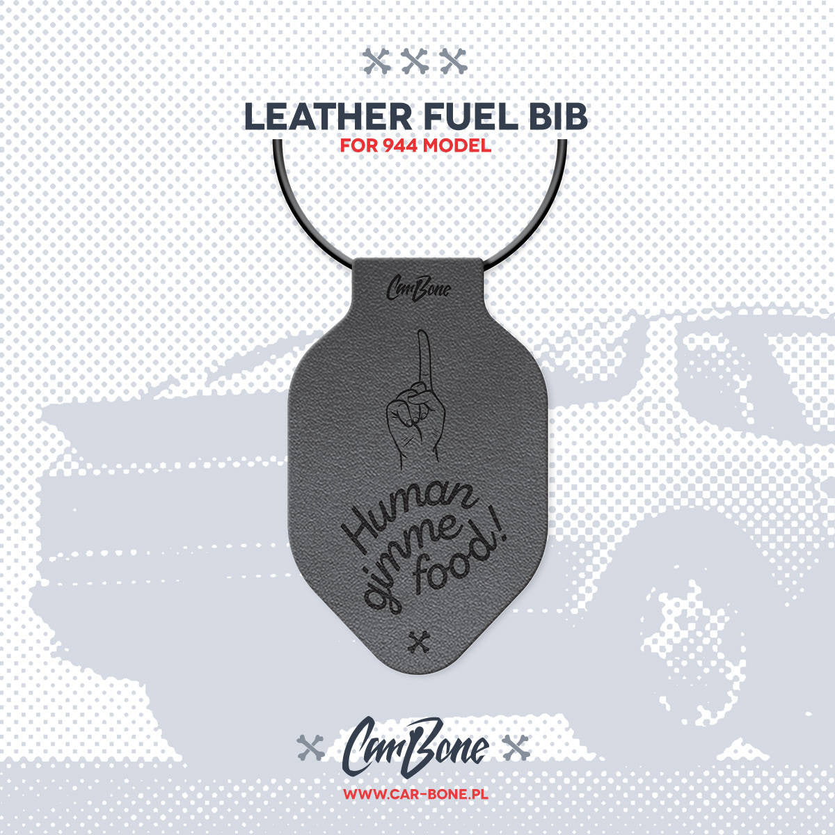 Leather Fuel Bib (Gas Flap) for 924 / 944 / 968 / 928 Models - Human Gimme Food