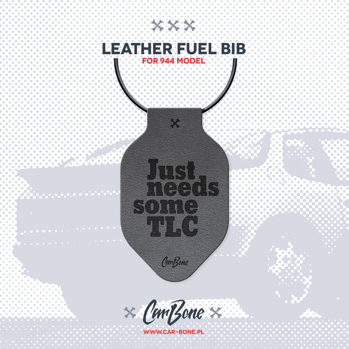 Leather Fuel Bib (Gas Flap) for 924 / 944 / 968 / 928 Models - Just needs some TLC