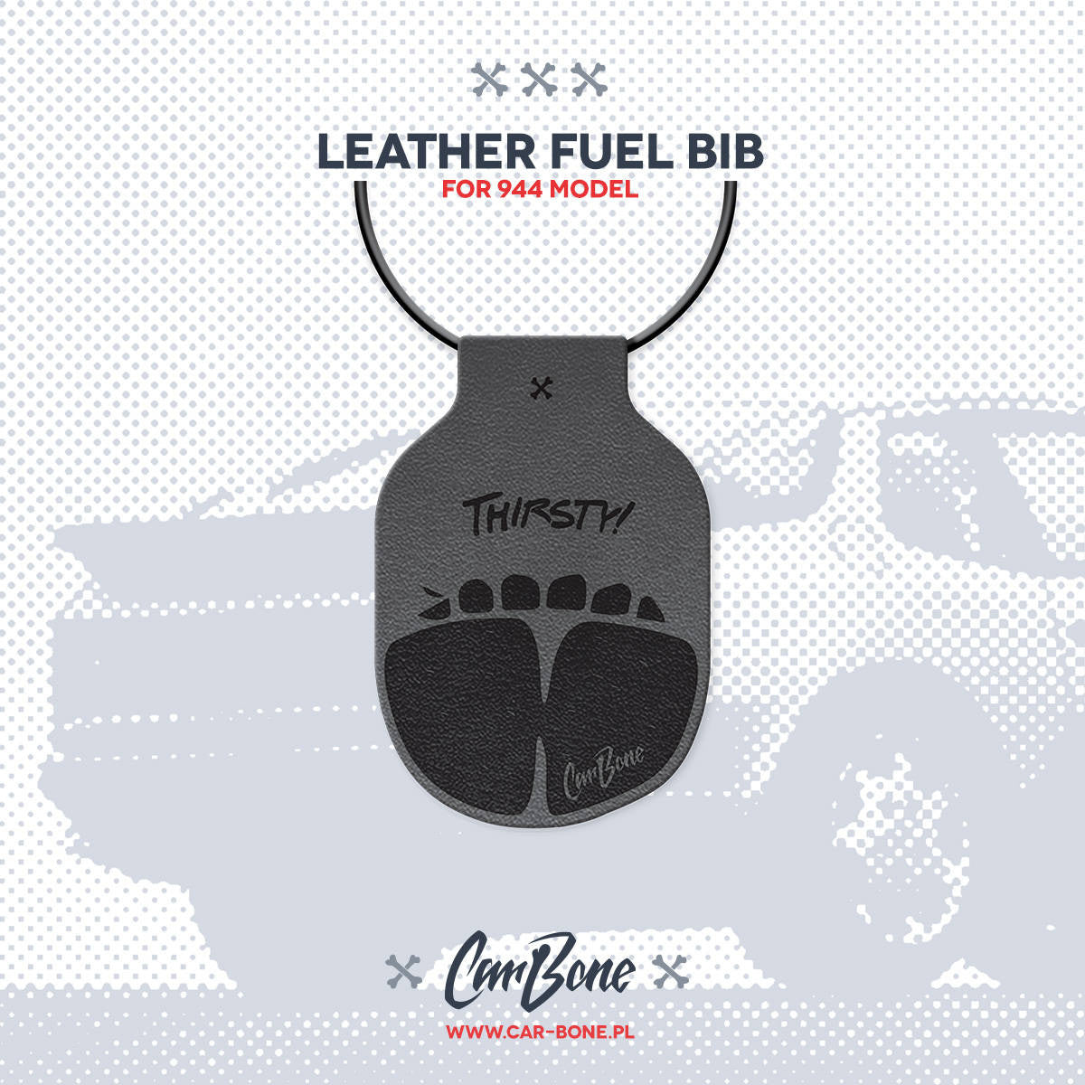 Leather Fuel Bib (Gas Flap) for 924 / 944 / 968 / 928 Models - Thirsty