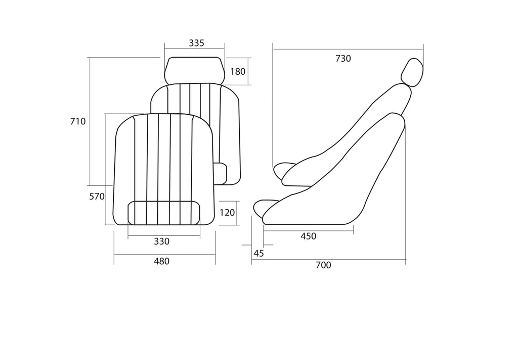 Cobra Classic CS Steel Racing Seat — view 2