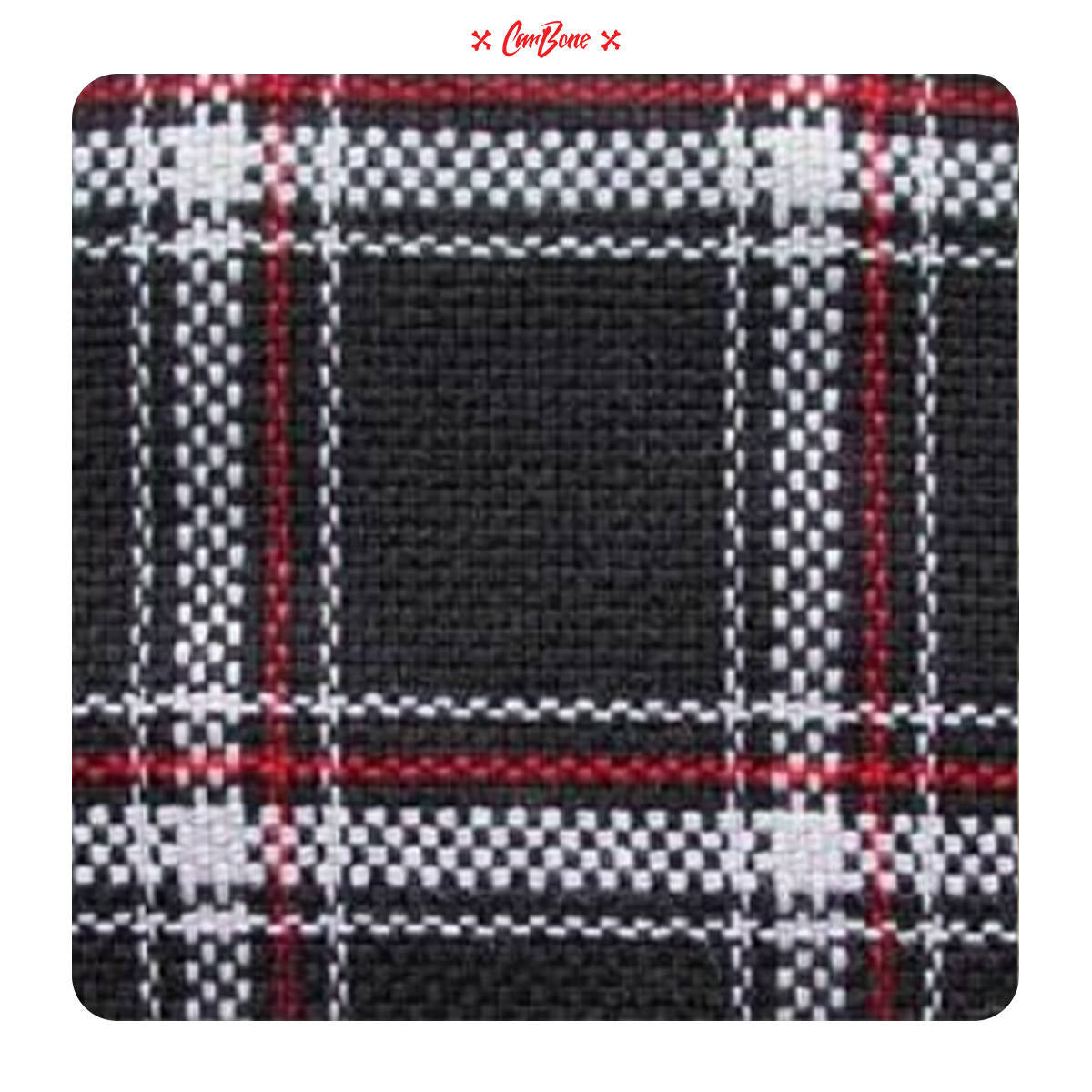 Tartan Plaid Fabric - 18063 BLACK/WHITE/RED