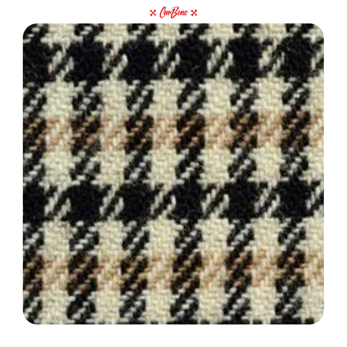 Pepita Fabric - 18074 BLACK/WHITE/BEIGE