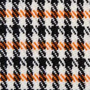 Pepita Fabric - 18013 BLACK/WHITE/ORANGE