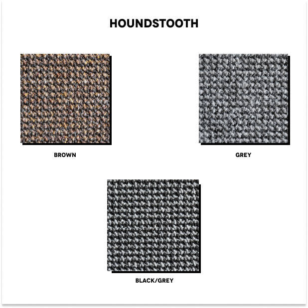 Brown Houndstooth Carpet Set