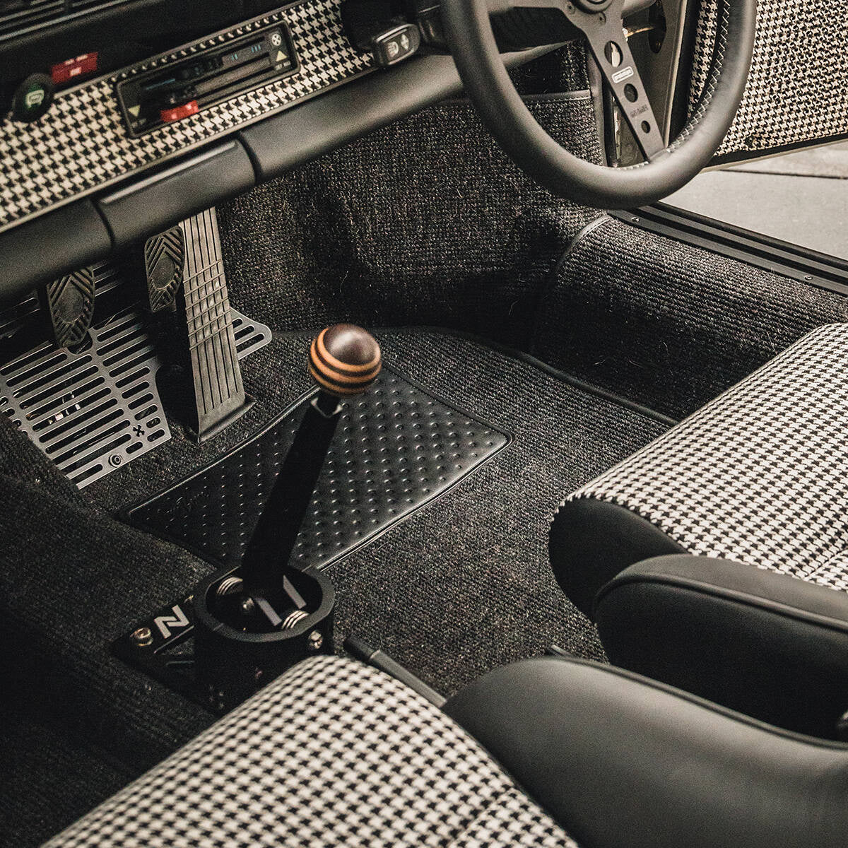 Boucle floor carpet set