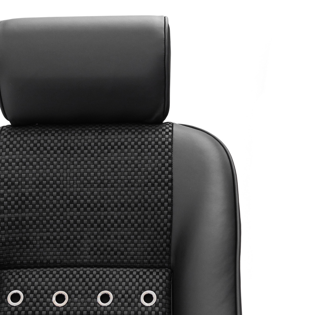 Basket weave, woven leather/nubuck - BLACK