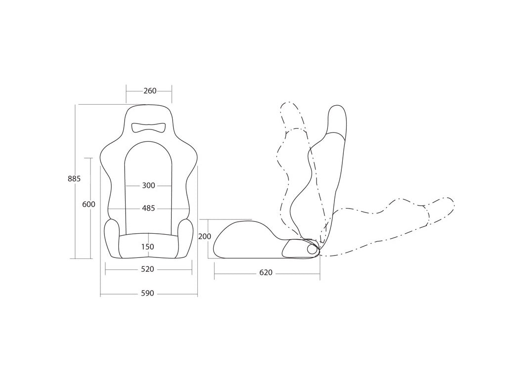 Cobra Misano Carbon Fiber Racing Seat — view 5
