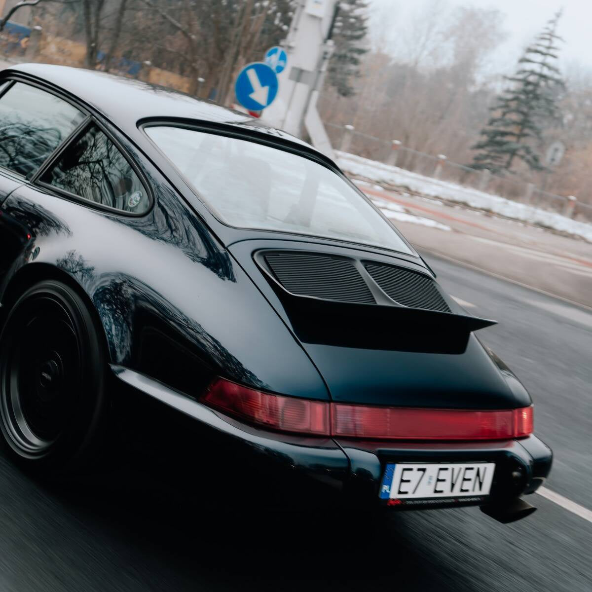 CarBone HolyDuck Rear Spoiler / Ducktail for 964 - Matte black