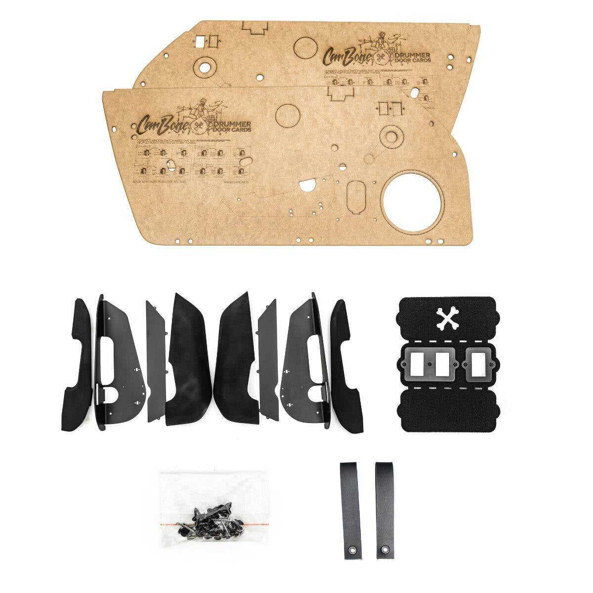 CarBone Drummer door panels - RAW