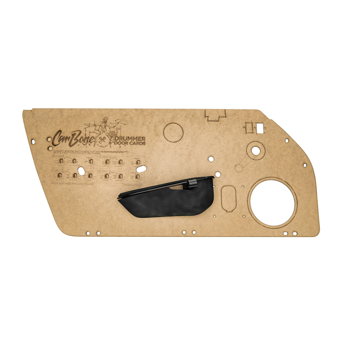 CarBone Drummer door panels - RAW