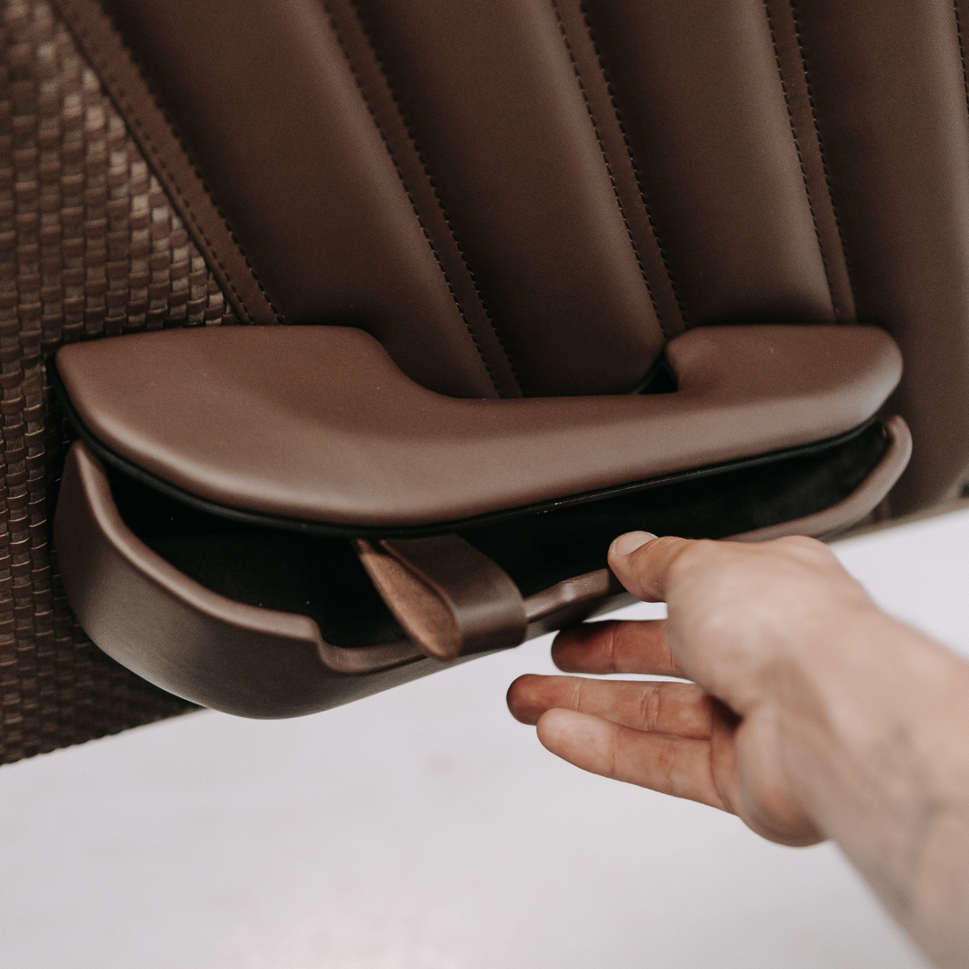 CarBone Drummer door panels - Leather basket weave (no diagonal stitching) / Leather