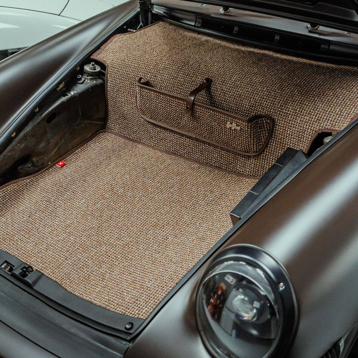 RS-style Trunk Mat for Porsche G-Model (1974-1989) - Grey Houndstooth